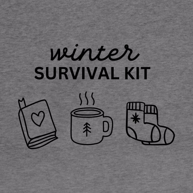 Winter Survival Kit: Good Books, Coffee & Cute Socks by FlutterPrintPro